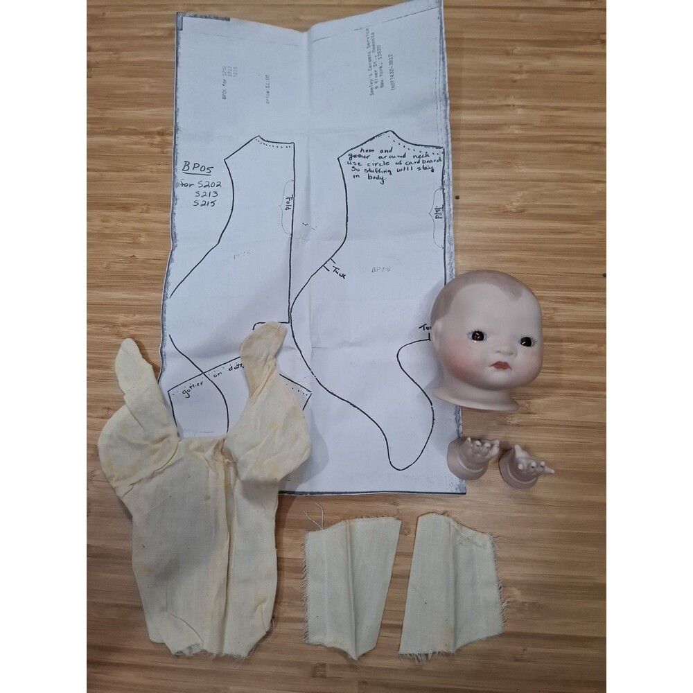 Seeley Bye Lo Doll Kit Bisque Head Hands BP05 Simplicity 5202 5213 Pattern